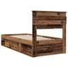 vidaXL Bed Frame with Headboard Old Wood 90 x 200 cm Solid Pine Wood