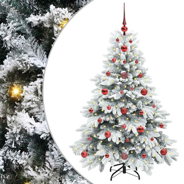 vidaXL Artificial Christmas Tree with 150 LEDs White 120 cm PE and PVC