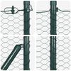 vidaXL Fence Post Green 100 x 0.8 m (25 mm mesh) Steel and PVC