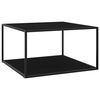 vidaXL Coffee Table Black with Black Glass 90x90x50 cm