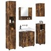 vidaXL Bathroom Furniture Set 5 pcs Smoked Oak Engineered wood & Metal