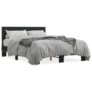 vidaXL Bed Frame without Mattress Black 135x190 cm Double