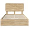 vidaXL Storage Bed with Drawer Sonoma Oak 120 x 190 cm Engineered Wood