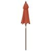 vidaXL Garden Parasol with Wooden Pole Terracotta 196x231 cm