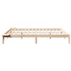 vidaXL Bed Frame with Side Tables Natural 180 x 210 cm Solid Pine Wood