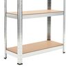 vidaXL Storage Shelf Silver 75x30x172 cm Steel and MDF
