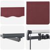 vidaXL Manual Retractable Awning with LEDs Burgundy 500x300 cm