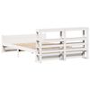 vidaXL Bed Frame with Headboard without Mattress White 150x200 cm King Size