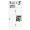 vidaXL Side Cabinets 4 pcs "ODDA" White 40x24x79 cm Solid Wood Pine
