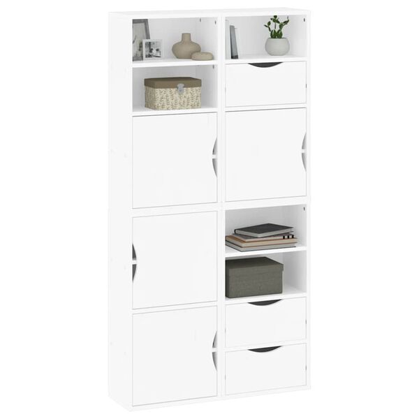 vidaXL Side Cabinets 4 pcs "ODDA" White 40x24x79 cm Solid Wood Pine