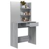 vidaXL Dressing Table with Mirror Grey Sonoma 74.5x40x141 cm