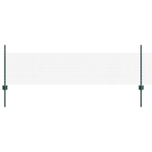 vidaXL Welded Wire Fence with Posts 50 x 0.5 m PVC-Coated Steel Green