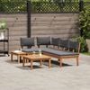 vidaXL Garden Sofa Set 4 pcs Brown and Grey