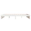vidaXL Bed Frame without Mattress White Solid Wood 150x200 cm King Size King Size