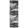vidaXL Rug Runner LESAKA Black and Gold 80 x 400 cm Diamond Velvet