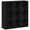 vidaXL Book Cabinet Black Oak 98x29x97.5 cm Engineered Wood