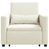 vidaXL Single Sofa Bed Reclining Cream 90 x 165 x 87 cm Velvet