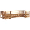 vidaXL Sofa Sets 7 pcs Natural Solid Acacia Wood