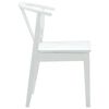 vidaXL Dining Chair 2 pcs White and White Solid Rubber Wood