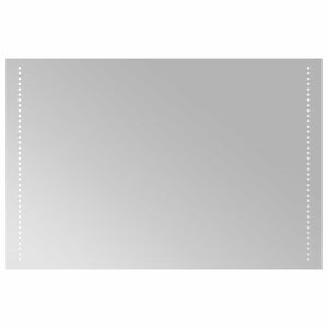 vidaXL LED Bathroom Mirror Transparent 90 x 60 cm Tempered Glass