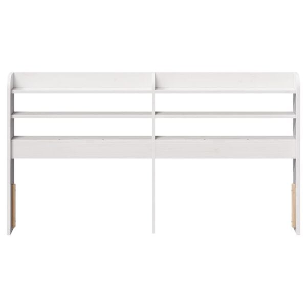vidaXL Headboard with Shelves White 160 cm Solid Wood Pine