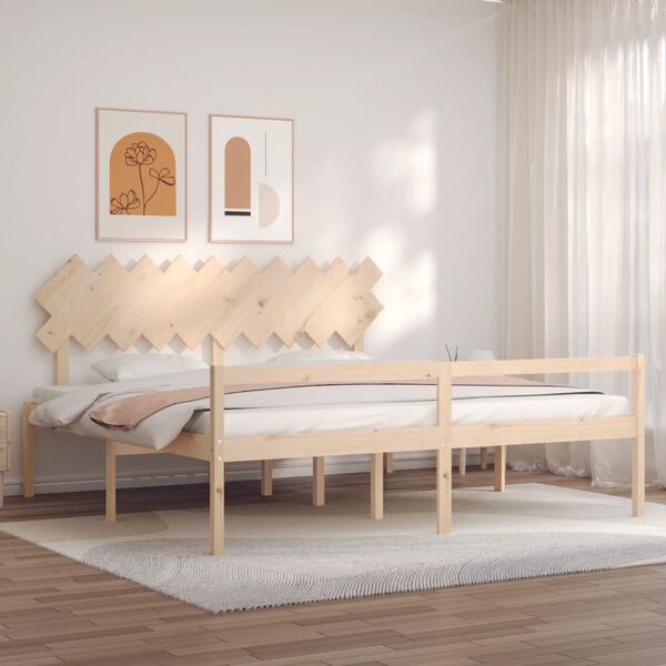 vidaXL Senior Bed without Mattress 200x200 cm Solid Wood