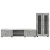 vidaXL TV Cabinet Set with Drawer Concrete Grey Engineered Wood