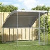 vidaXL Dog Kennel with Storage Silver 2 x 2 x 2 m Steel