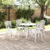 vidaXL Garden Dining Set 5 pcs White Aluminium