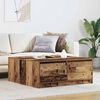 vidaXL Coffee Table with Drawers Old Wood 100x100x40 cm