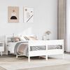 vidaXL Bed Frame without Mattress White 120x200 cm Solid Wood Pine