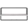 vidaXL Wall Shelf with Bar Grey Sonoma 65x25x30 cm