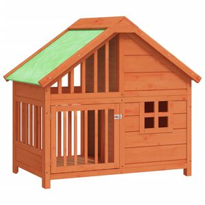 vidaXL Dog Kennel Brown 96x60.5x87 cm Solid Wood Pine