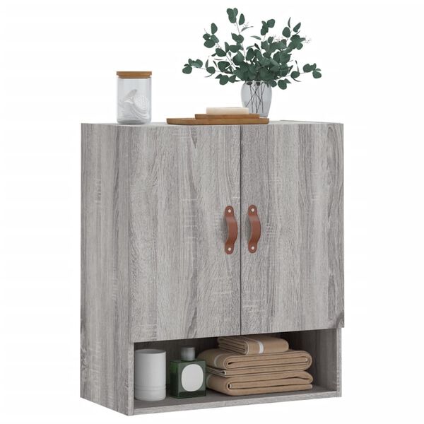vidaXL Wall Cabinet Grey Sonoma 60x31x70 cm Engineered Wood