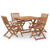 vidaXL 5 Piece Garden Dining Set Solid Wood Acacia