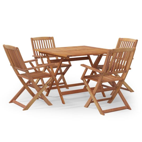 vidaXL 5 Piece Garden Dining Set Solid Wood Acacia