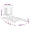 vidaXL Bed Frame without Mattress with Headboard 90x200 cm Solid Wood