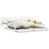vidaXL Daybed with Trundle and Drawers without Mattress White 80x200 cm