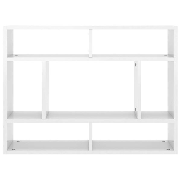 vidaXL Wall Shelf High Gloss White 75x16x55 cm Engineered Wood