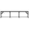 vidaXL Dining Bench Light Grey 186x32x45 cm Steel and Fabric