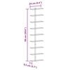 vidaXL Wall-mounted Wine Rack for 9 Bottles Gold Iron