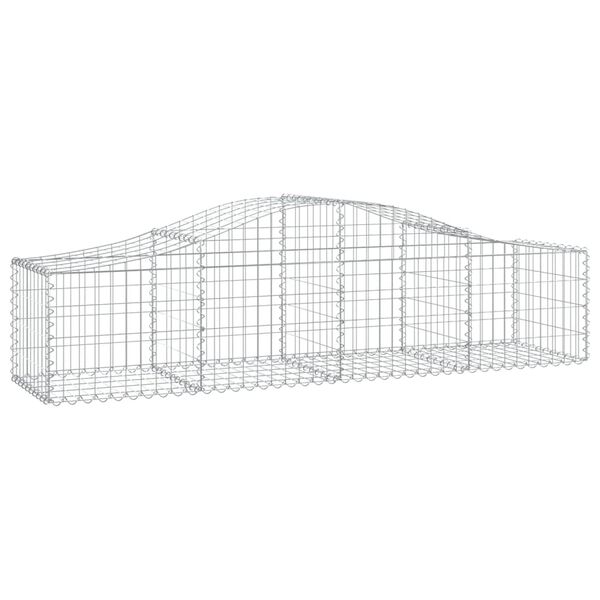 vidaXL Arched Gabion Baskets 7 pcs 200x50x40/60 cm Galvanised Iron