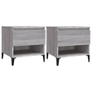 vidaXL Side Tables 2 pcs Grey Sonoma 50x46x50 cm Engineered Wood