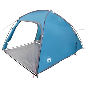 vidaXL Cabin Tent with Roof Blue 370 x 230 x 185 cm Taffeta