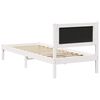 vidaXL Bed Frame with Headboard Light Grey 80 x 190 cm Solid Pine Wood