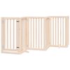 vidaXL Dog Gate with Door Foldable 15 Panels 750 cm Poplar Wood
