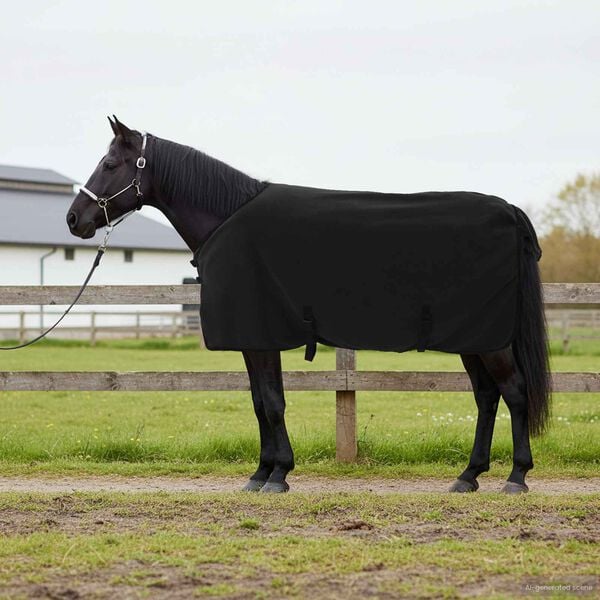 vidaXL Horse Blanket Black Polyester