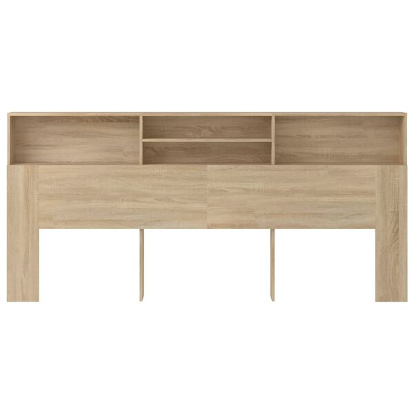 vidaXL Headboard Cabinet Sonoma Oak 220x19x103.5 cm