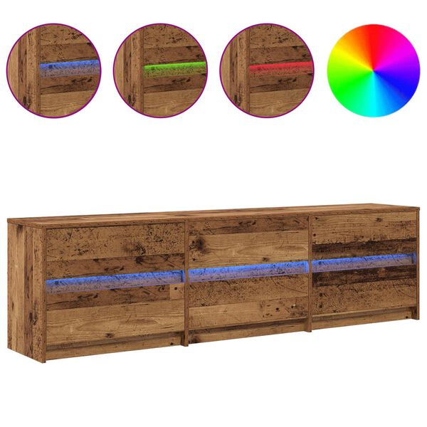 vidaXL TV Units 2 pcs Old Wood 180 x 34 x 50 cm Engineered Wood