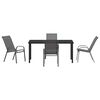 vidaXL Garden Dining Set 5 pcs Grey Textilene and steel